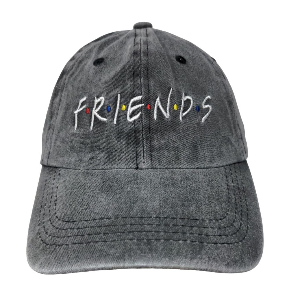 Friends Slideback Hat Gray OSFA Embroidered Adjustable 6 Panel Waldeal